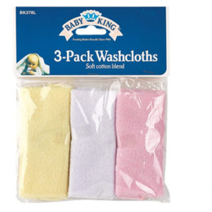 44830 - BK378  Wash Cloths 3pcs