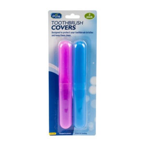 10394 - 43559  2Pc Plastic Toothbrush Cover