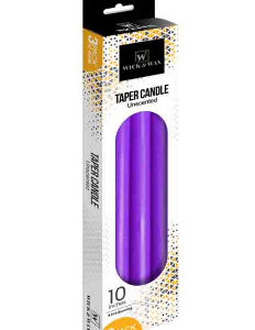 59028 - 96507 10" Taper Candle Purple 3Pk