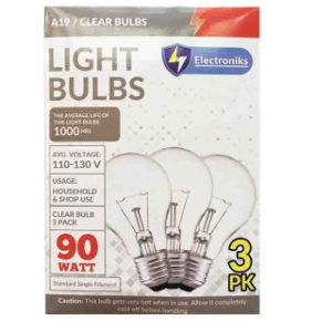 46887 - 3Pack 90 W Bulbs Clear  CH14012
