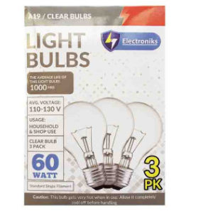 46885 - 3Pack 60 W Bulbs Clear CH14006