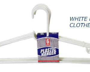 47687 - CH89111   6PK Colorful Hangers White