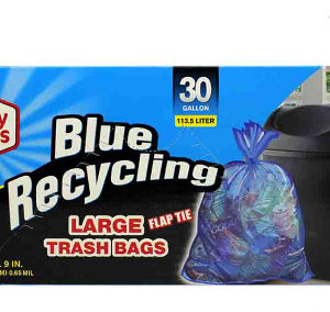 45355 - IN86704 30Gal Blue Recycling Tras Bag 8ct