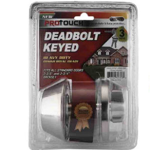 14034 - CH82353-12 Satin Nickel Deadbolt Keyed Outside