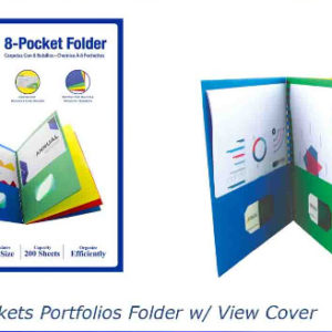 21224 - 3161 Pockets Portafolios Folder W/View Cover
