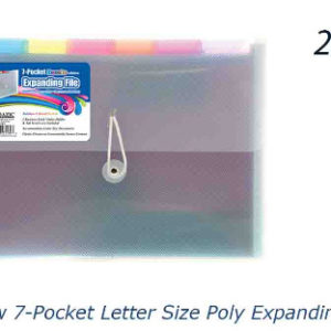 20533 - 3164  Rainbow 7-Pocket Letter Size Poly Expanding File