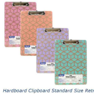 22211 - 1816 Hardboard Clipboard Standard Size Retro W/Low