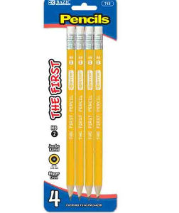 22278 - 716 Yellow Pencil #2 Premiun Jumbo 4Pk
