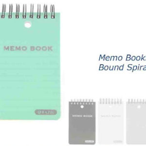 21206 - 504 Memo Books Poly Cover Top Bound Spiral 3 X 5