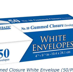 22106 - 5047 #10 Gummed Closure White Envelope 50Pk