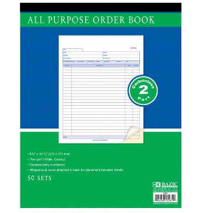 21226 - 5081 All Purpose Order Bool 2-Part Carbonless 8 3/8  X 10
