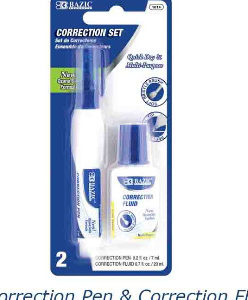 21319 - 1614 Correction Pen & Correction Fluid Metal Tip 2Pk