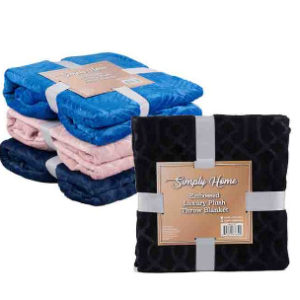 29225 - 67330 Simply Home Flannel Throw 60x80 Asst