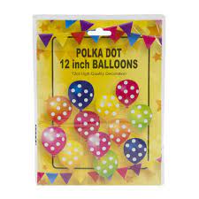 52043 - 73110  12Ct Polka Dot Balloons 12"