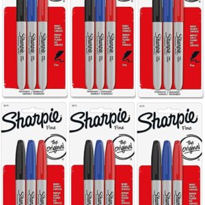 21653 - 6724    MARKER SHARPIE *3-PACK* 6PC/BX #30173 BLACK