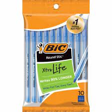 21859 - PEN BIC BLUE 10 PENS PACK
