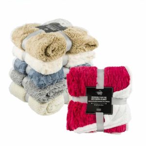 48257 - 45452 BLANKET REVERSIBLE FAUX FUR 50 X 60"