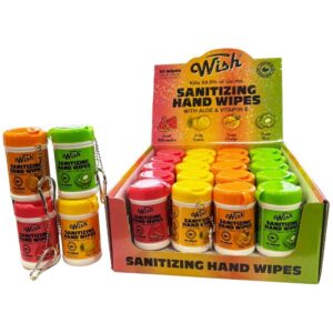58227 - 20CT WISH SANITIZING HAND WIPES DISLPAY(24)